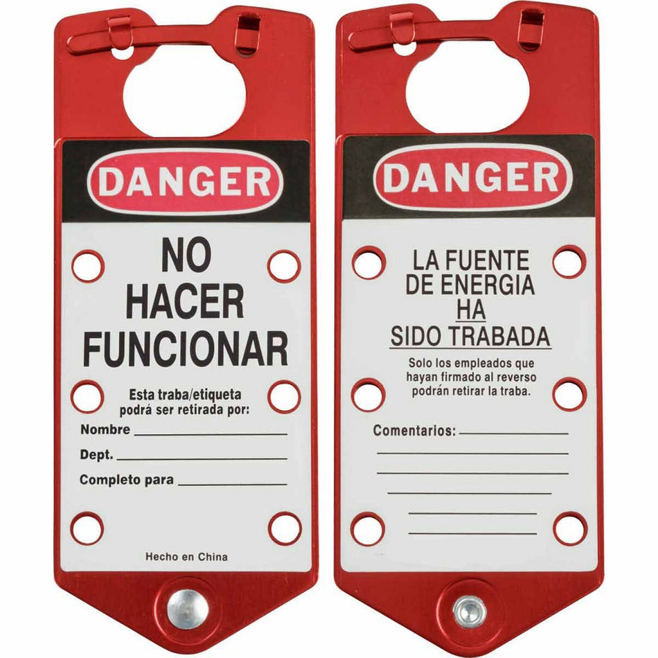 39480 - Tarjeta de bloqueo "NO HACER FUNCIONAR" (5 piezas)