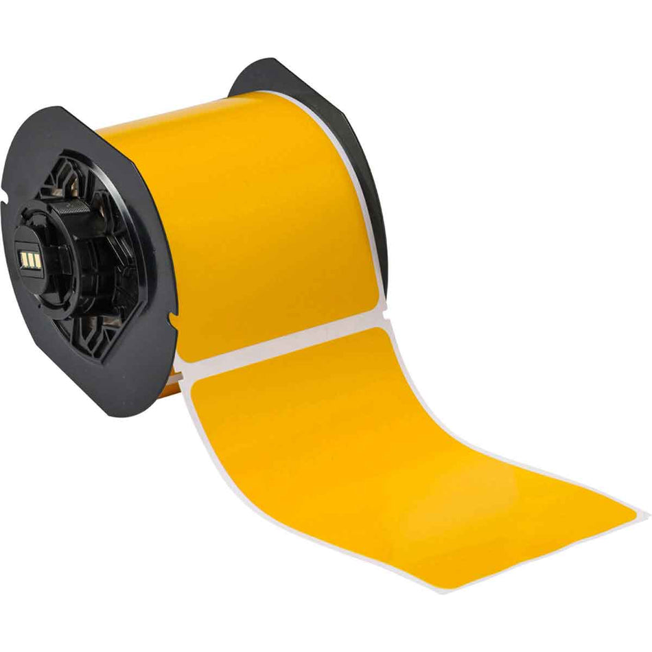 B3025595BLNKYL - Etiquetas de vinilo con adhesivo permanente para todo tipo de clima para impresoras B30 - 4" x 6", amarillo