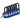 123352 - Candado de nylon azul arco de nylon 1.5" (6 piezas)