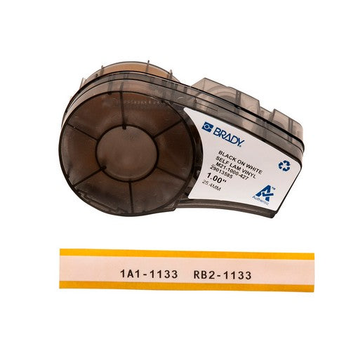 M211000427 - Etiquetas envolventes autolaminables de vinilo con cinta de impresión, para impresoras M21 - 1"