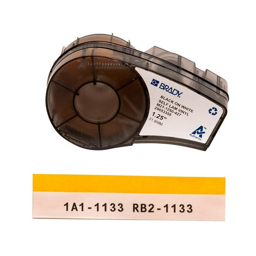 M211250427 - Etiquetas envolventes autolaminables de vinilo con cinta de impresión, para impresoras M21 - 1.25"