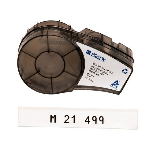 M21500499 - Etiquetas multiusos de nailon con adhesivo agresivo con cinta de impresión, para impresoras m21 - 0.5"