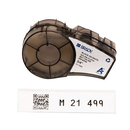 M21750499 - Etiquetas multiusos de nailon con adhesivo agresivo con cinta de impresión, para impresoras m21 - 0.75"