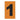 Etiqueta adhesiva 5 x 3 cm naranja "1" (50 piezas) | EA531N | Icoptiks