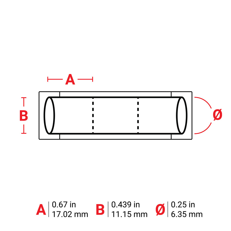 3PS2502WT3 - Manga termocontráctil blanca de 0.25 x 0.67" para etiquetadoras BBP72, i5100 e i7100