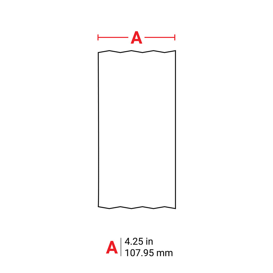 B30C4250551WT - Etiqueta de poliéster continua blanca de 4.25" x 50' para etiquetadoras i3300