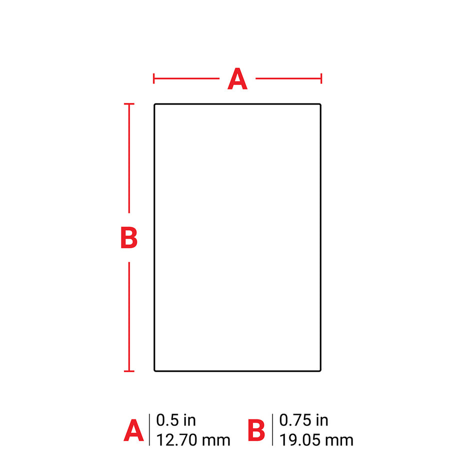 B3368499 - Etiqueta de vinil continua blanca de 0.75" x 0.5" etiquetas para etiquetadoras i3300 e i5300