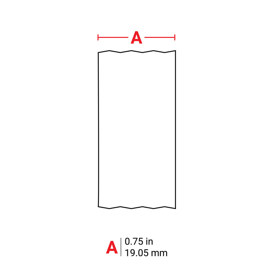 M21750595GY - Etiqueta de vinil continua interior/exterior gris de 0.75" x 21' para impresoras M21