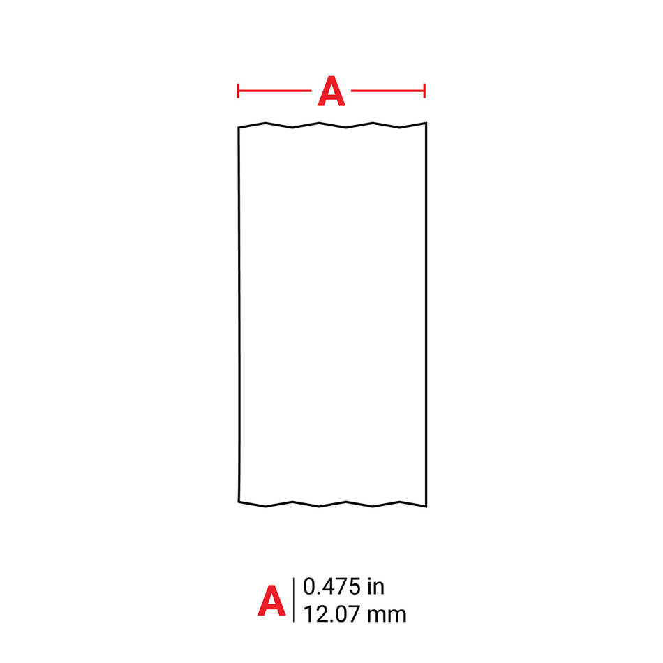 M4C475422 - Etiqueta de vinil continua interior/exterior blanca de 0.475" x 25' para impresoras BMP41, BMP51 y M511