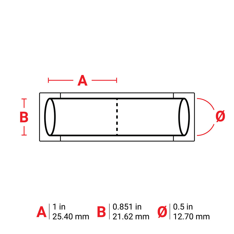 PS5002WT2 - Manga termocontráctil blanca de 0.5 x 1" para etiquetadoras i5100 e i7100