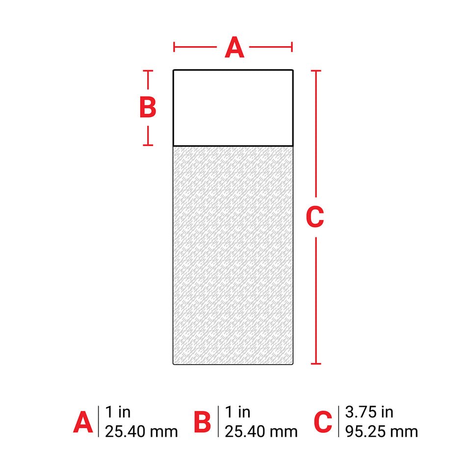 THT104273 - Etiqueta de vinil autolaminable blanca de 3.75 x 1" para etiquetadoras i5100 e i7100