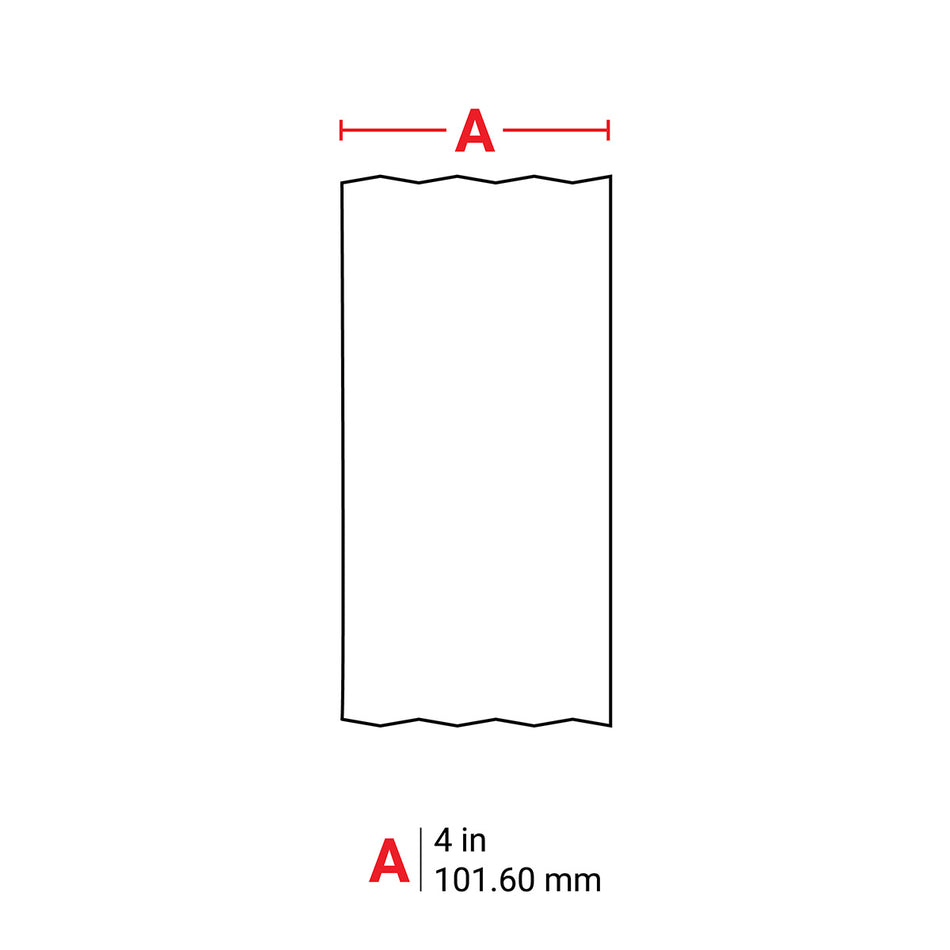 THT107423 - Etiqueta de poliéster continua blanca de 4" x 300' para etiquetadoras i5100, i7100 y PR Plus