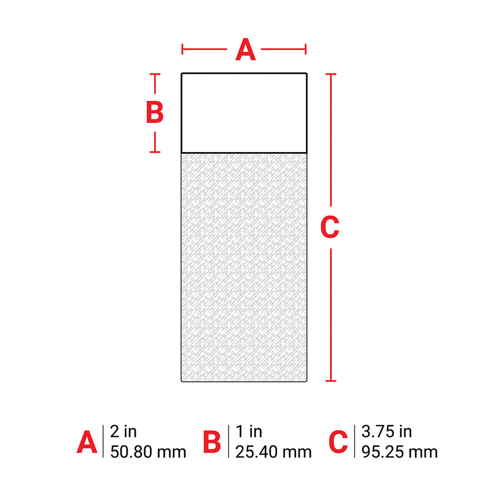 THT274271 - Etiqueta de vinil autolaminable blanca de 3.75 x 2" para etiquetadoras BBP81, i5100 e i7100