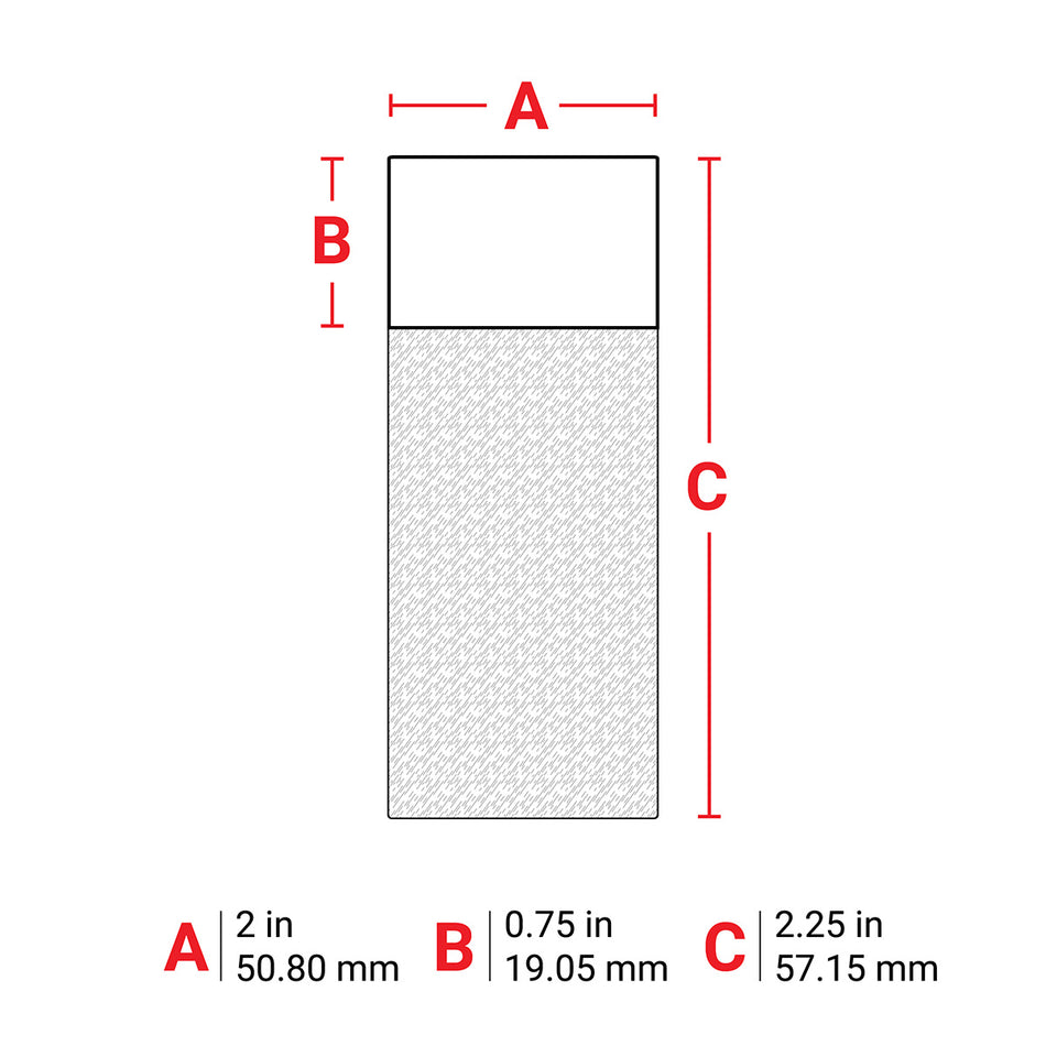 THT674271.5 - Etiqueta de vinil autolaminable blanca de 2.25 x 2" para etiquetadoras BBP81, i5100 e i7100