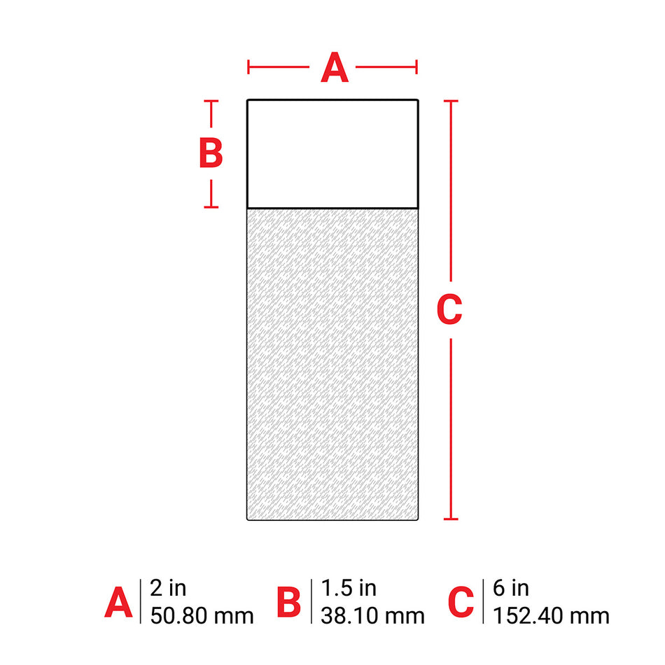 THT824270.5 - Etiqueta de vinil autolaminable blanca de 6 x 2" para etiquetadoras BBP81, i5100 e i7100