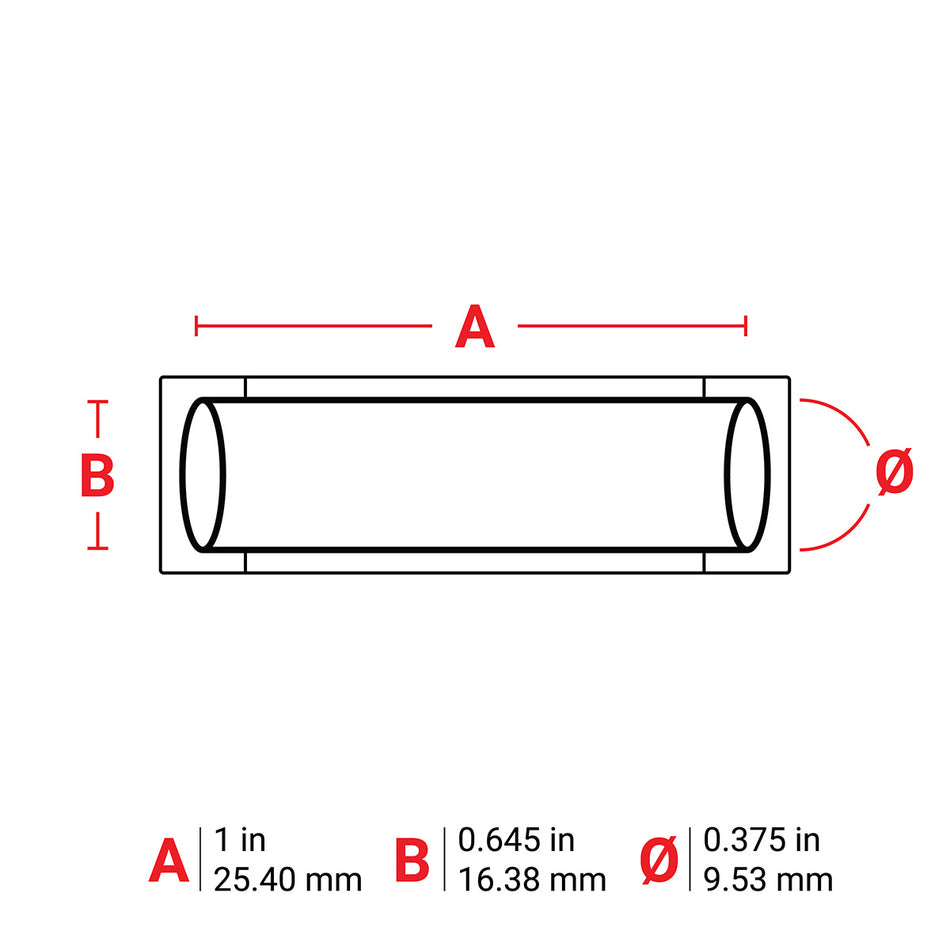 M63751342WT - Manga termocontráctil de poliolefina blanca de 0.375" x 1" etiquetas para impresoras M6 M7