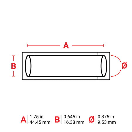 M6375175342WT - Manga termocontráctil de poliolefina blanca de 0.375" x 1.75" para impresoras M6 M7