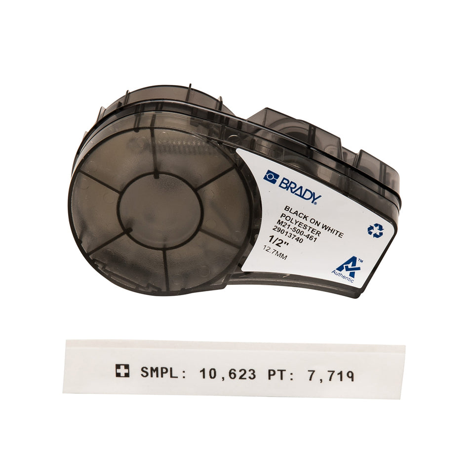 M21500461 - Etiquetas criogénicas autolaminables de poliéster con cinta de impresión para impresoras M21 - 0.5"