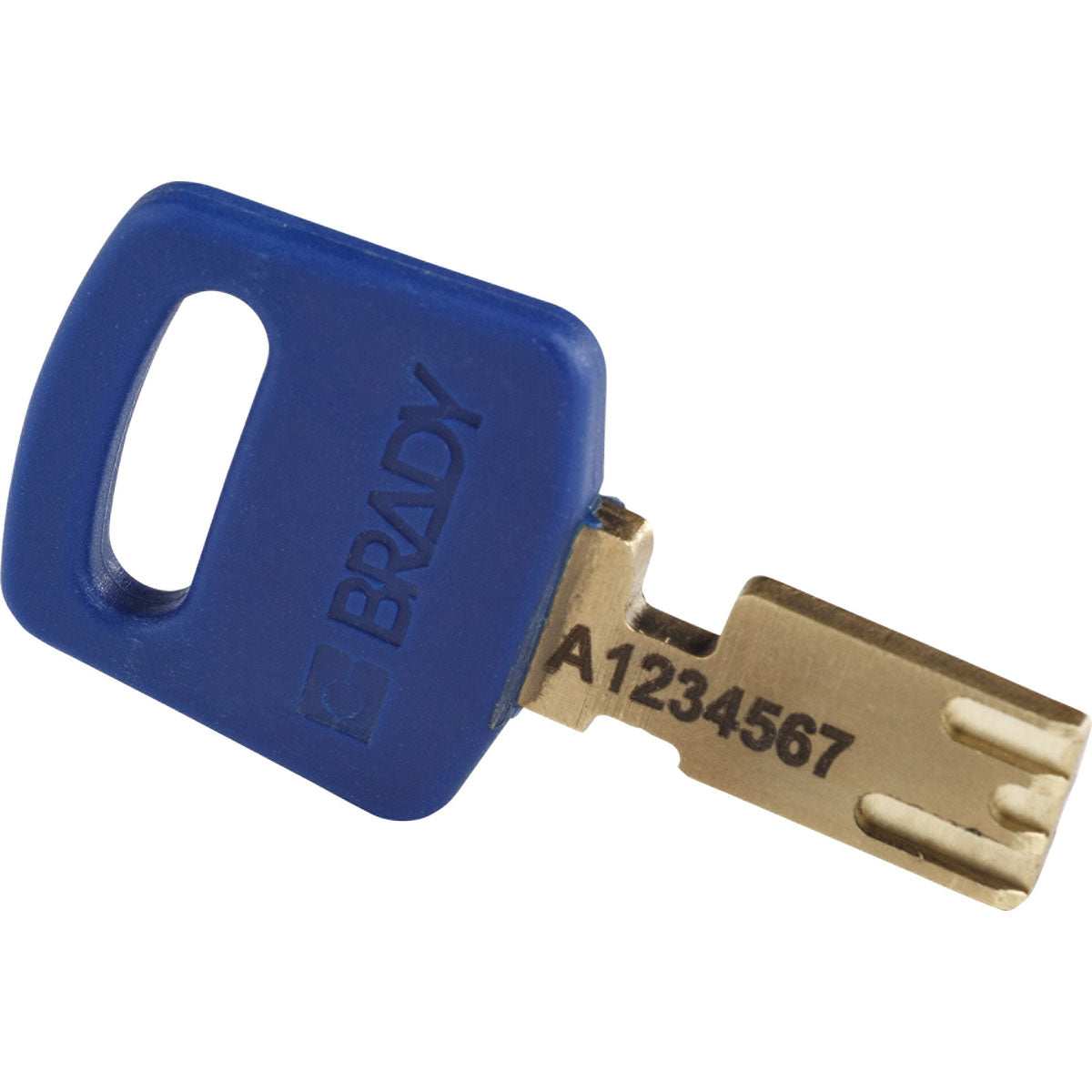 CPTBLU25PLKD - Candados de nylon compacto "SafeKey" azul arco de plástico 1"