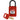 SEGCANBRACPTRED25PLKD CPT-RED-25PL-KD Candados de nylon compacto "SafeKey" rojo arco de plástico 1"