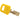 CPTYLW25PLKD - Candados de nylon compacto "SafeKey" amarillo arco de plástico 1"