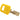 SEGCANBRACPTYLW25PLKD CPT-YLW-25PL-KD Candados de nylon compacto "SafeKey" amarillo arco de plástico 1"