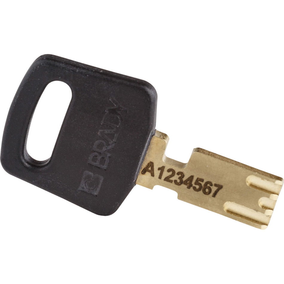 NYLBLK38PLKD - Candados de nylon "SafeKey" negro arco de plástico 1.5"