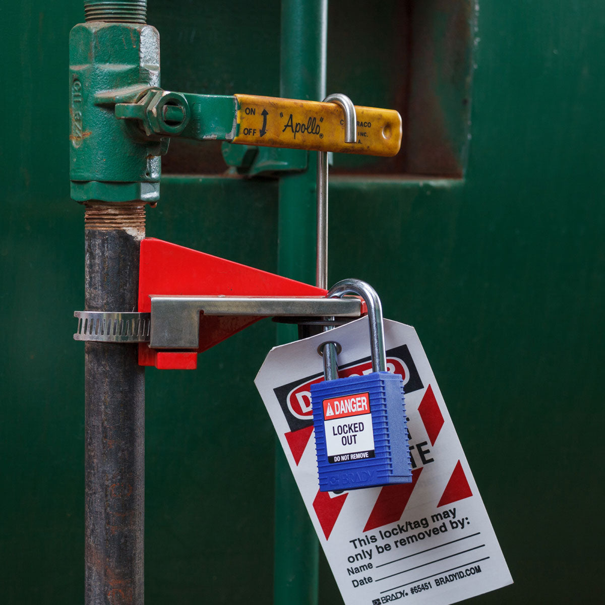 NYLBLU38STKD - Candados de nylon "SafeKey" azul arco de acero 1.5"