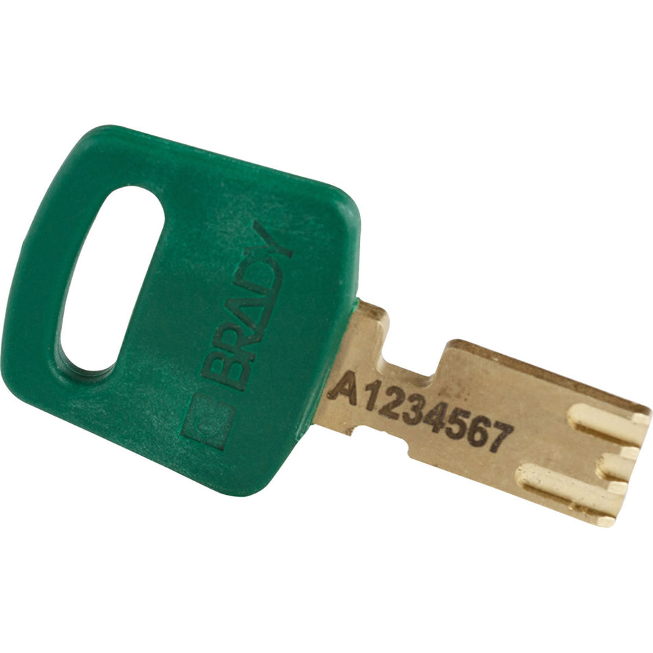 NYLGRN38PLKD - Candados de nylon "SafeKey" verde arco de plástico 1.5"