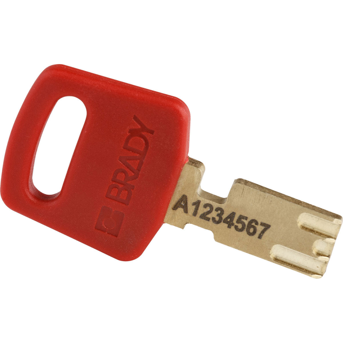 NYLRED38STKD - Candados de nylon "SafeKey" rojo arco de acero 1.5"