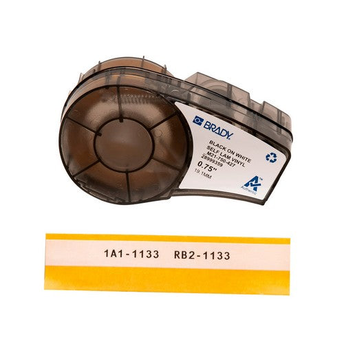 M21750427 - Etiquetas envolventes autolaminables de vinilo con cinta de impresión, para impresoras M21 - 0.75"